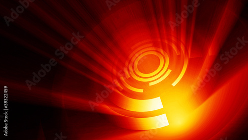 Fotografie 3D Background - Hot Fire Circles