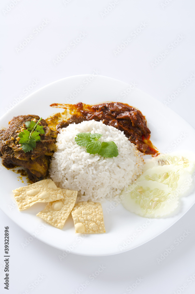 Nasi lemak traditional malaysian spicy rice dish Nasi lemak traditional malaysian spicy rice dish
