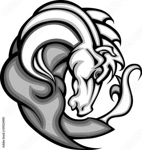 Mustang Stallion Graphic Mascot Vector Image