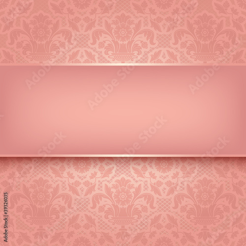 Background pink ornamental fabric texture. Vector eps 10