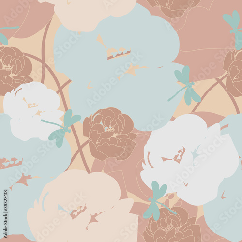 seamless vector floral pattern