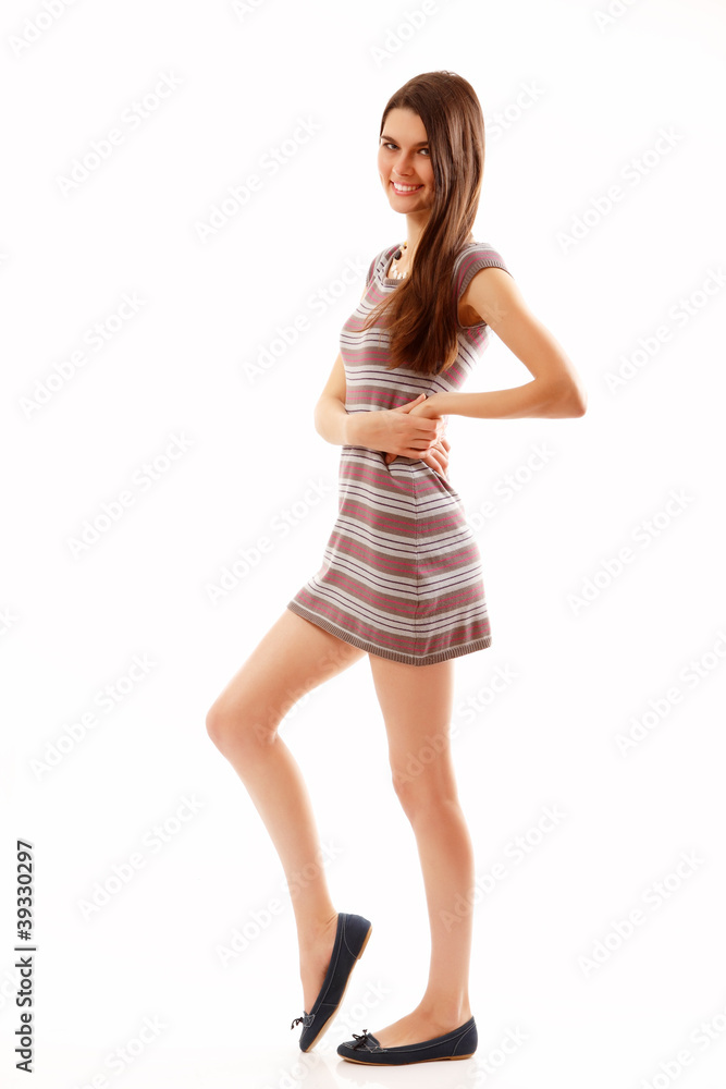 teen girl beautiful cheerful isolated on white teen girl beautiful cheerful isolated on white