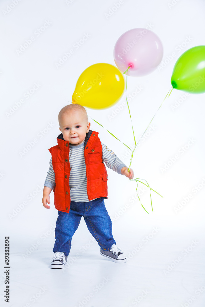 Cute funny little boy.