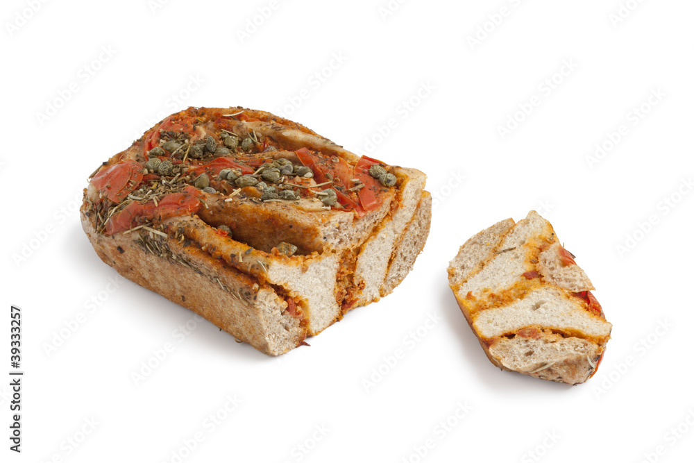 Fresh tomato Caper bread