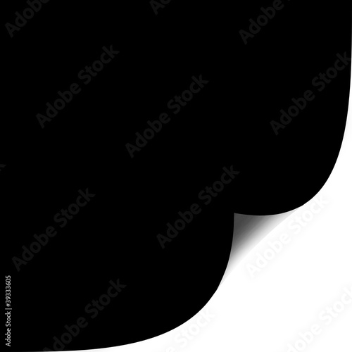 an image of black paper curl