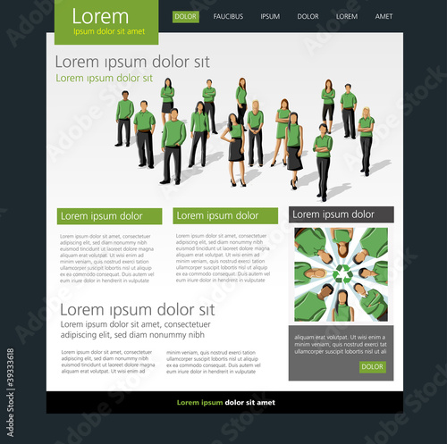 Green and black business website Template