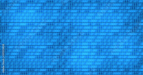 an image of blue binary code background