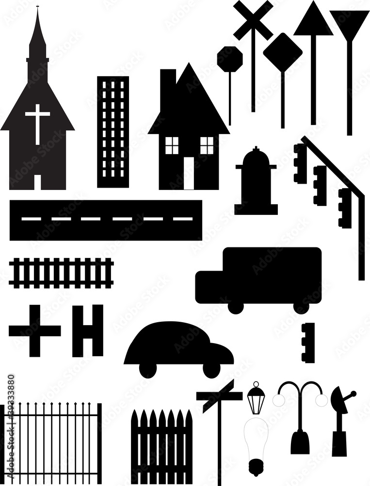 Obraz premium City objects