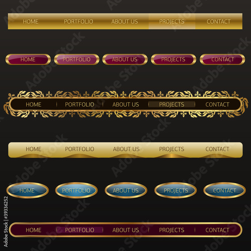 Web design menu navigation (web elements)