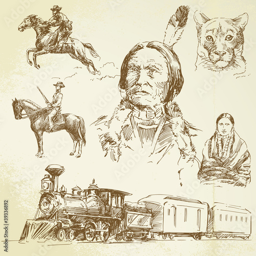 wild west - hand drawn collection