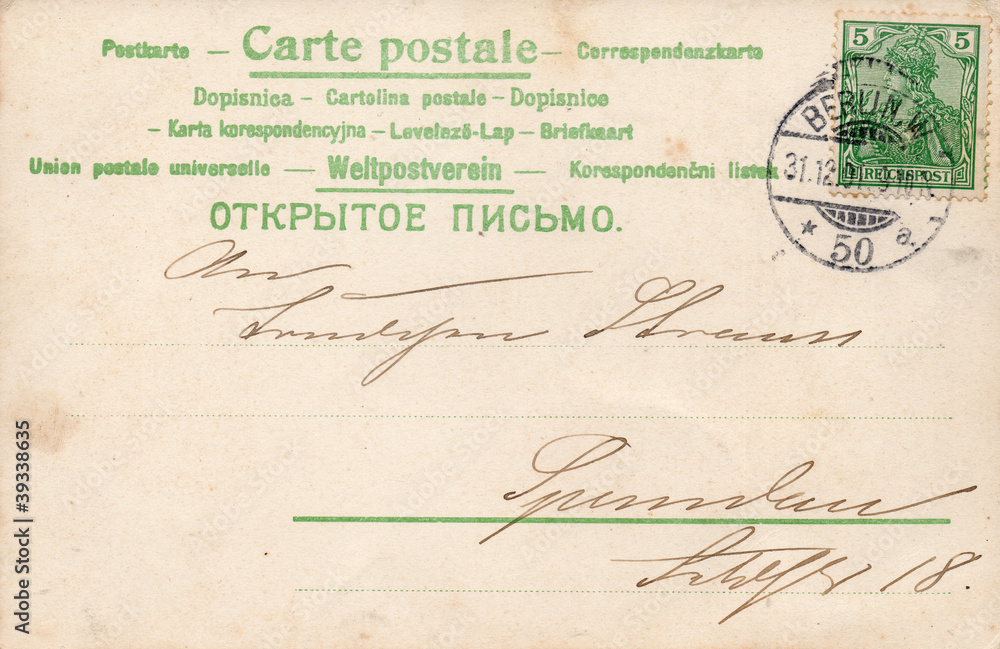 Die alte Postkarte 1901