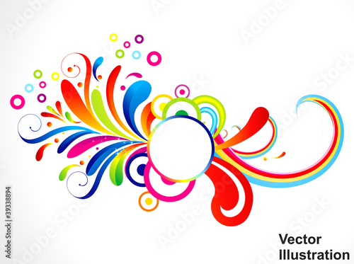 abstract colorful floral