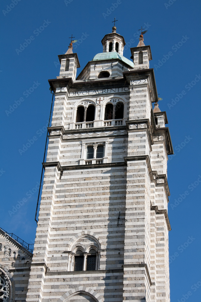 Genoa - Bell tower of Cathedral of San Lorenzo
