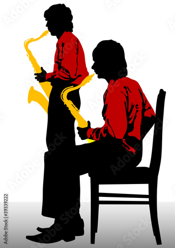 Saxophone on stage
