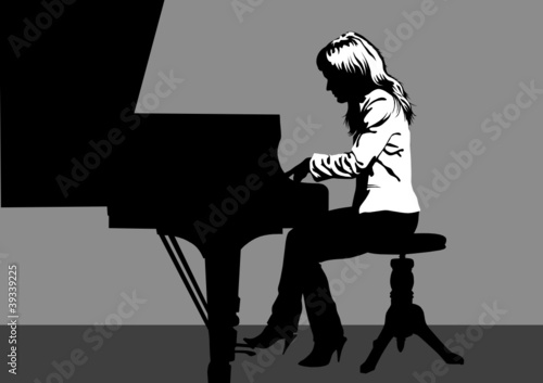 Woman playing piano