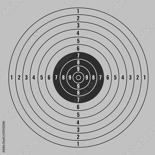 target with gray background