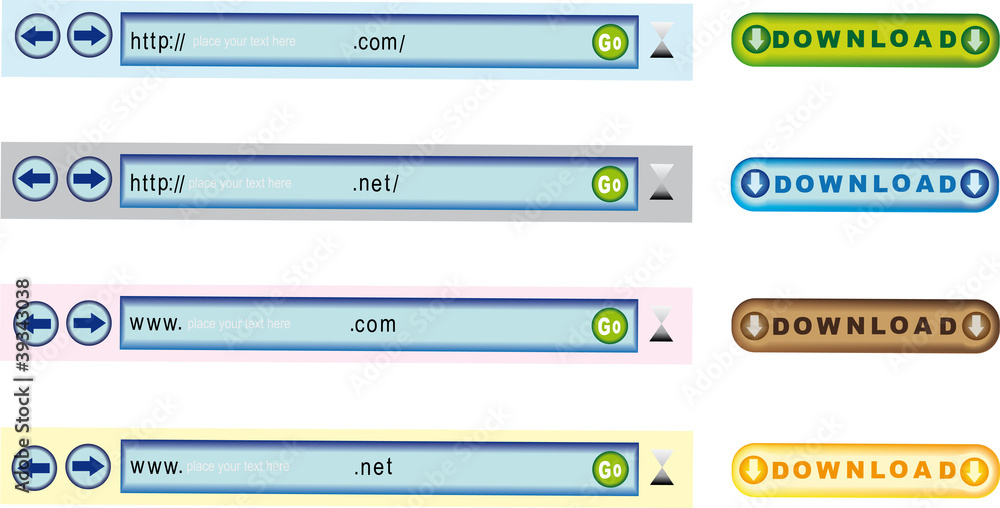 http www web browser, abstract Internet address illustration.