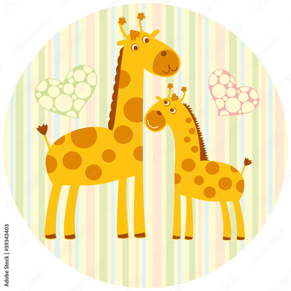 Naklejka premium cute_giraffe