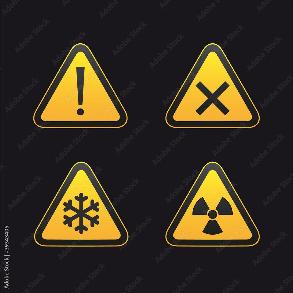 Set of Triangular Warning Set of Triangular Warning