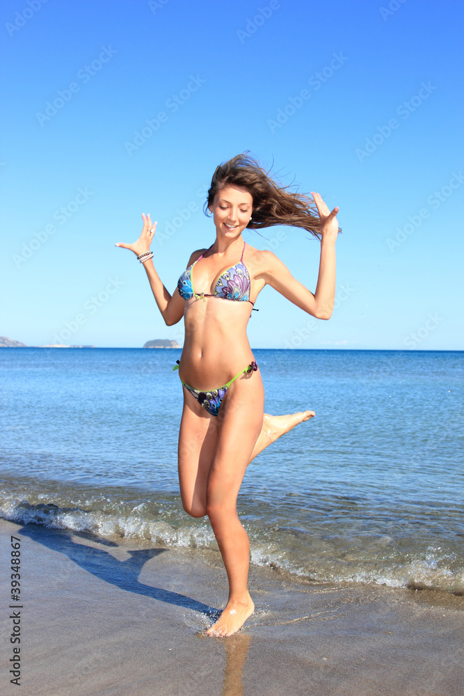 The beautiful bikini model posing The beautiful bikini model posing