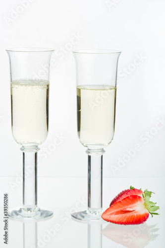 Two sparkling glass