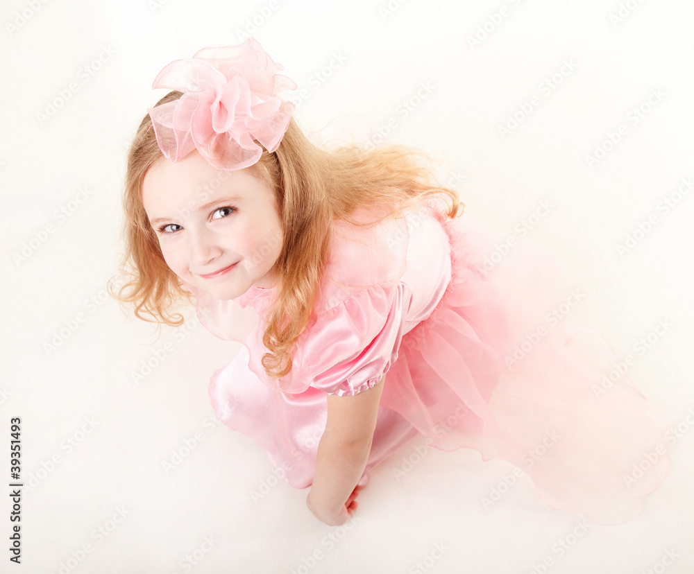 lovely little girl wearing pink dress lovely little girl wearing pink dress