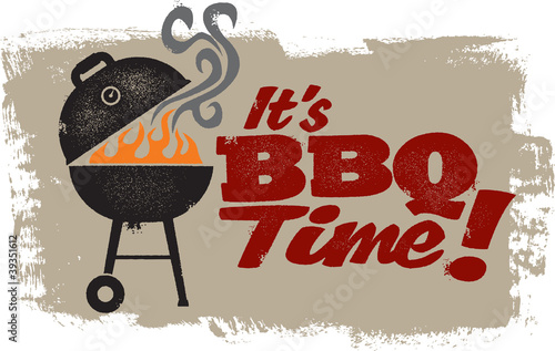 Stampa su tela It's BBQ Grilling Time!