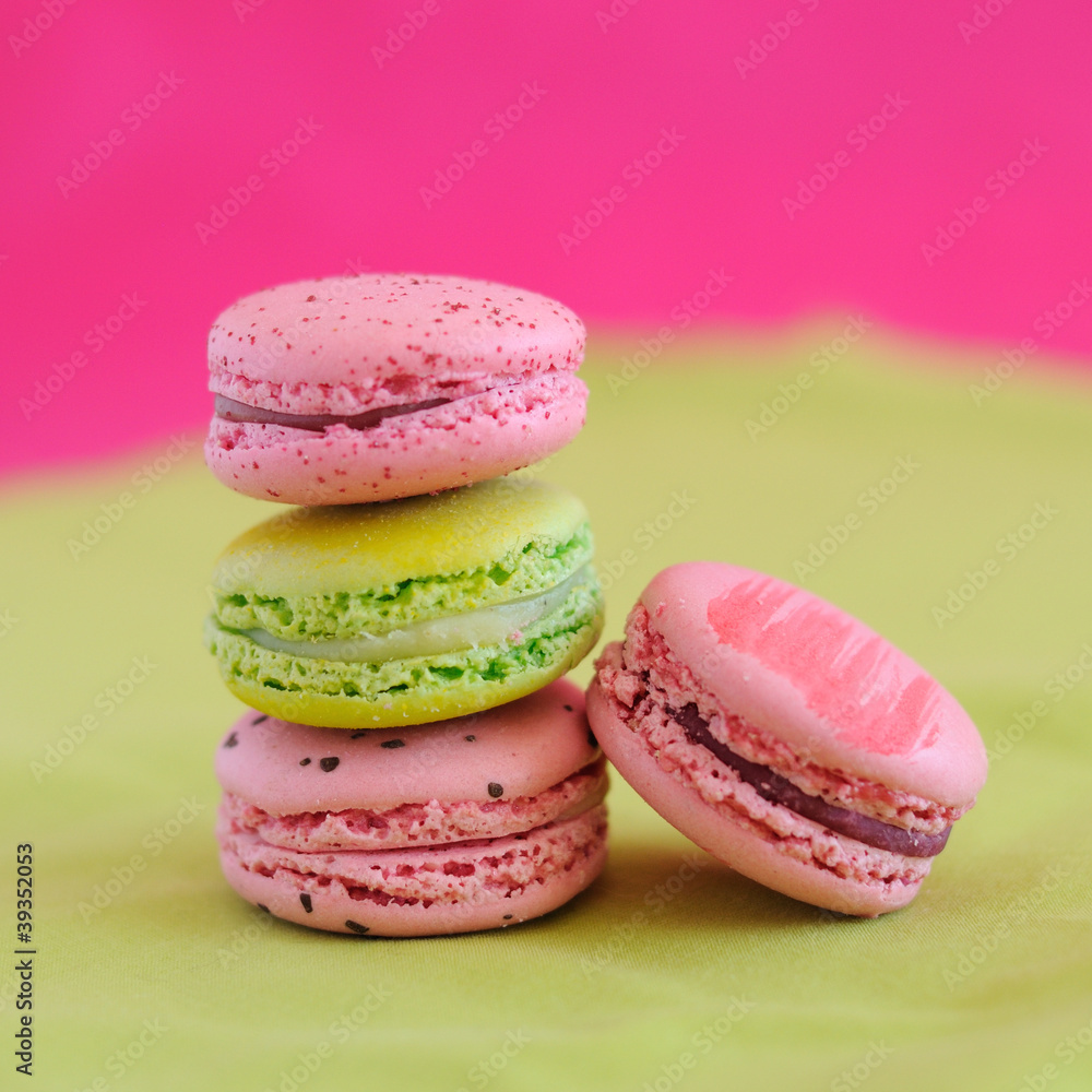 rose et vert, carré rose et vert, carré