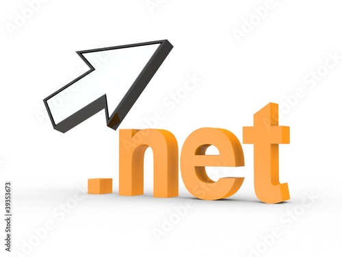 3D Domain net mit Pfeil photo