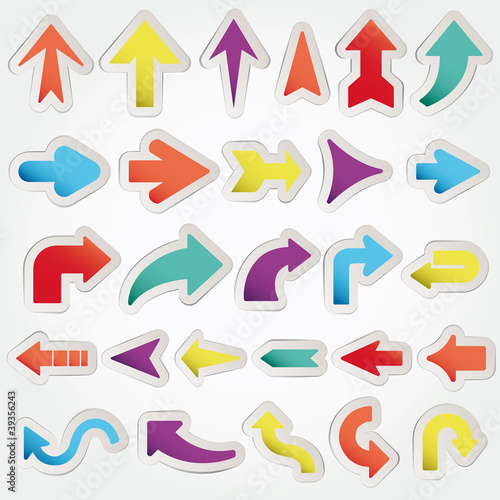 Set vector arrows icons