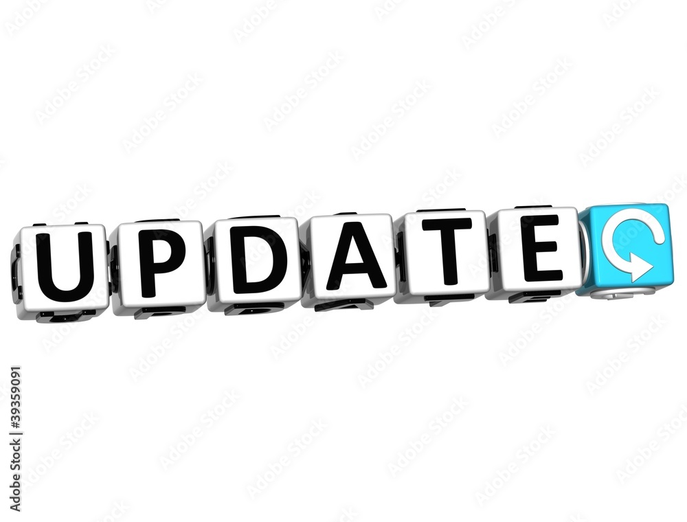 3D Update Navigation Button cube text 3D Update Navigation Button cube text
