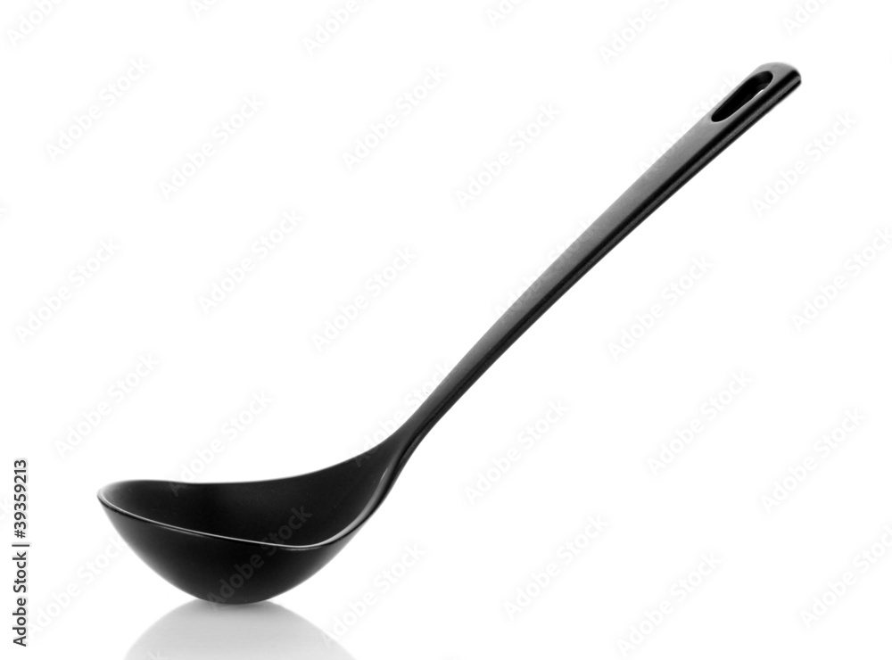 black kitchen ladle isolated on white black kitchen ladle isolated on white