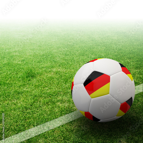 Germany flag on 3d football