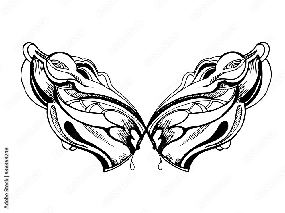 abstract graphic design in black and white wings abstract graphic design in black and white wings