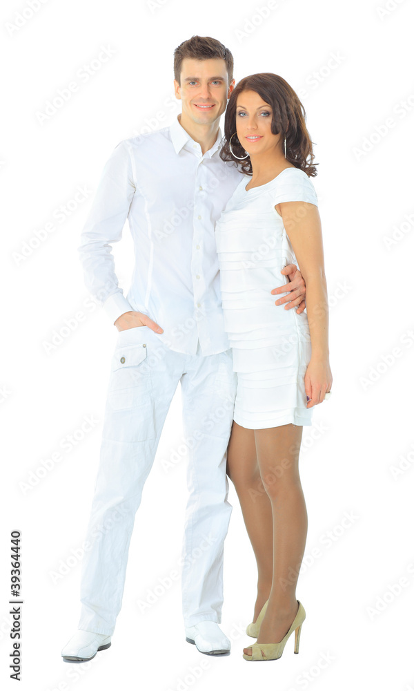Portrait of a romantic young couple standing Portrait of a romantic young couple standing