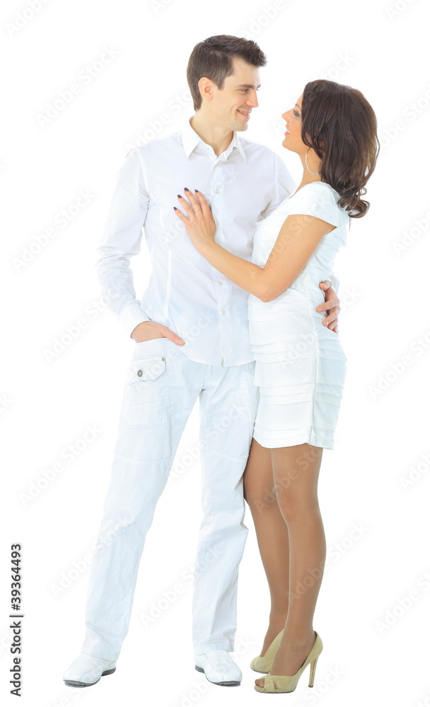 Portrait of a romantic young couple standing Portrait of a romantic young couple standing