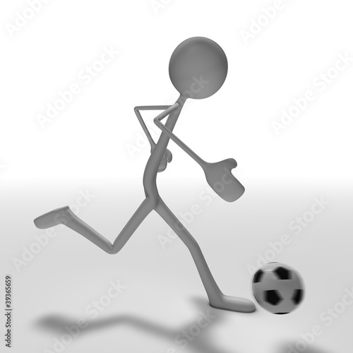 Картината върху платно stickman - soccer