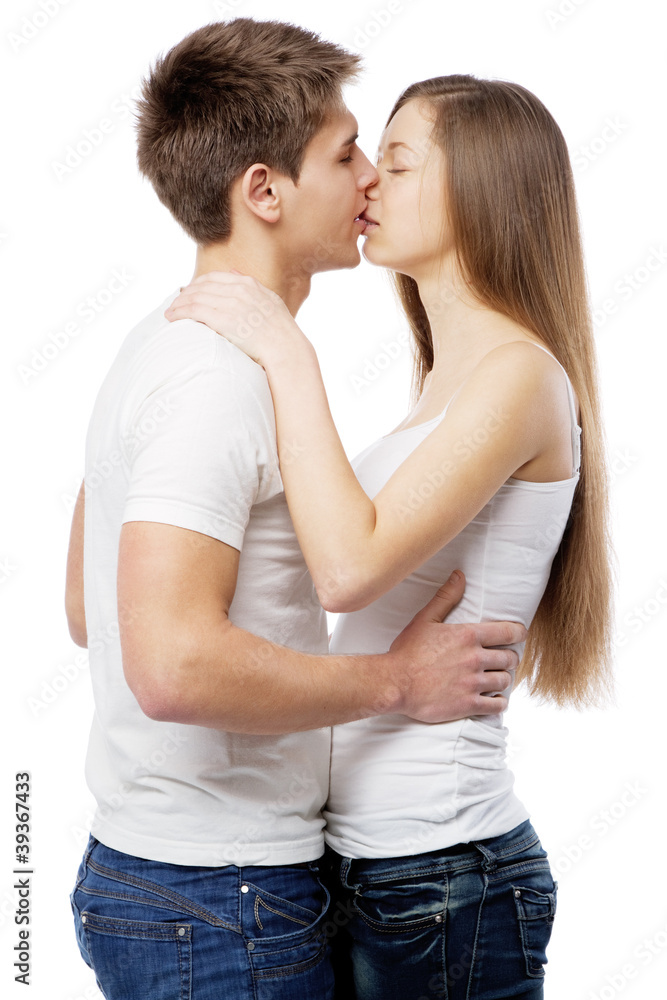 Young couple isolated on white background Young couple isolated on white background