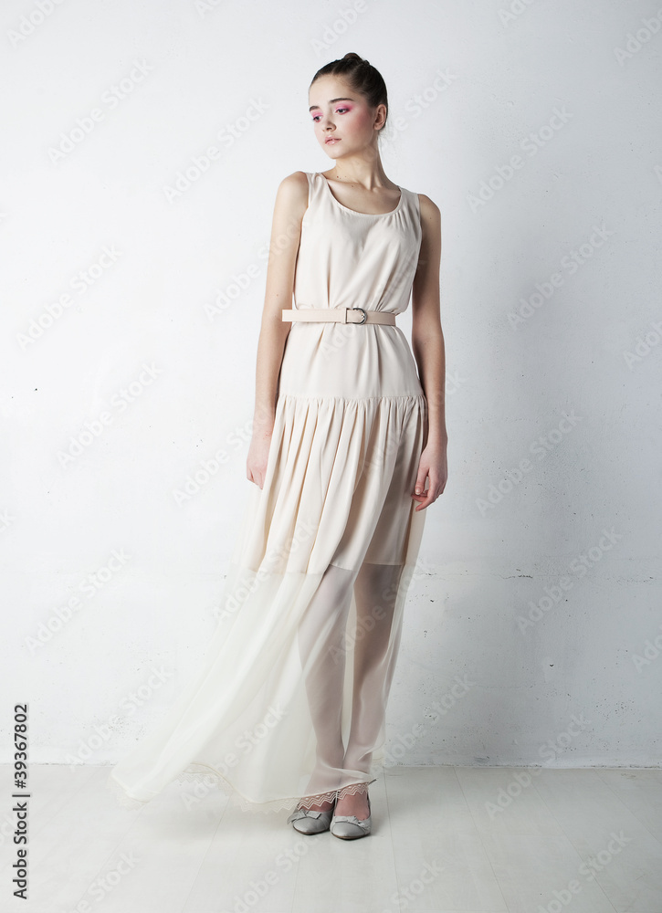 Vogue photo - beautiful young woman is in fashion style, glamour