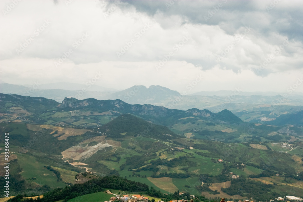 Fototapeta premium San-Marino - Bird-eye view