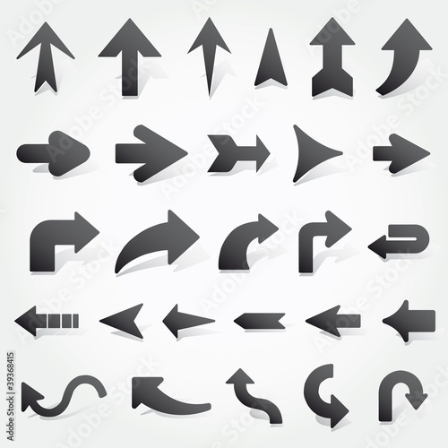 Set vector arrows icons