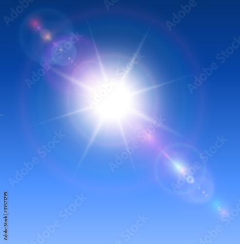 Sun with lens flare