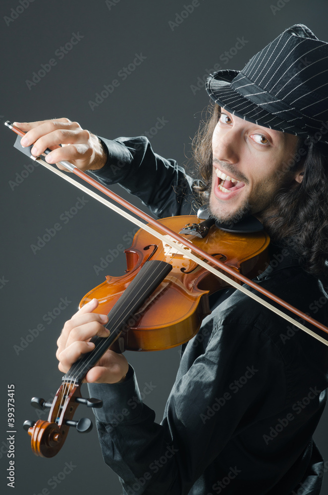 Fototapeta premium Fiddler playing the violin