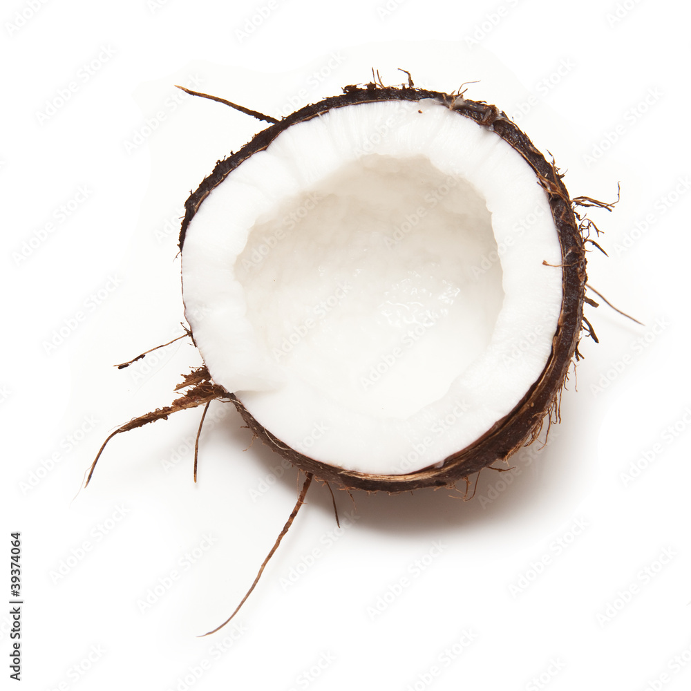 Coconut isolated on a white studio background. Coconut isolated on a white studio background.