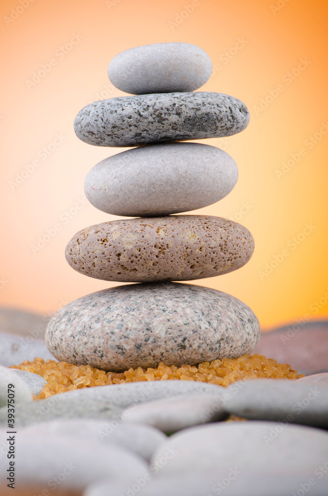 Balanced pebbles with colour background Balanced pebbles with colour background