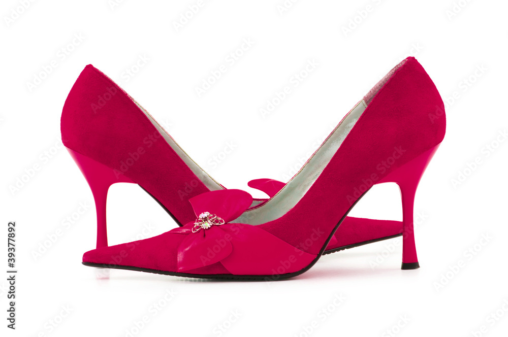 Female shoes on white background Female shoes on white background