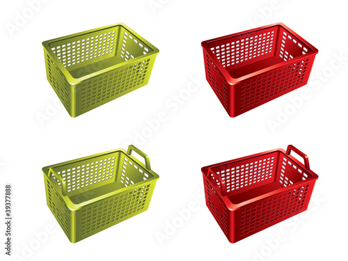 Plastic shopping basket