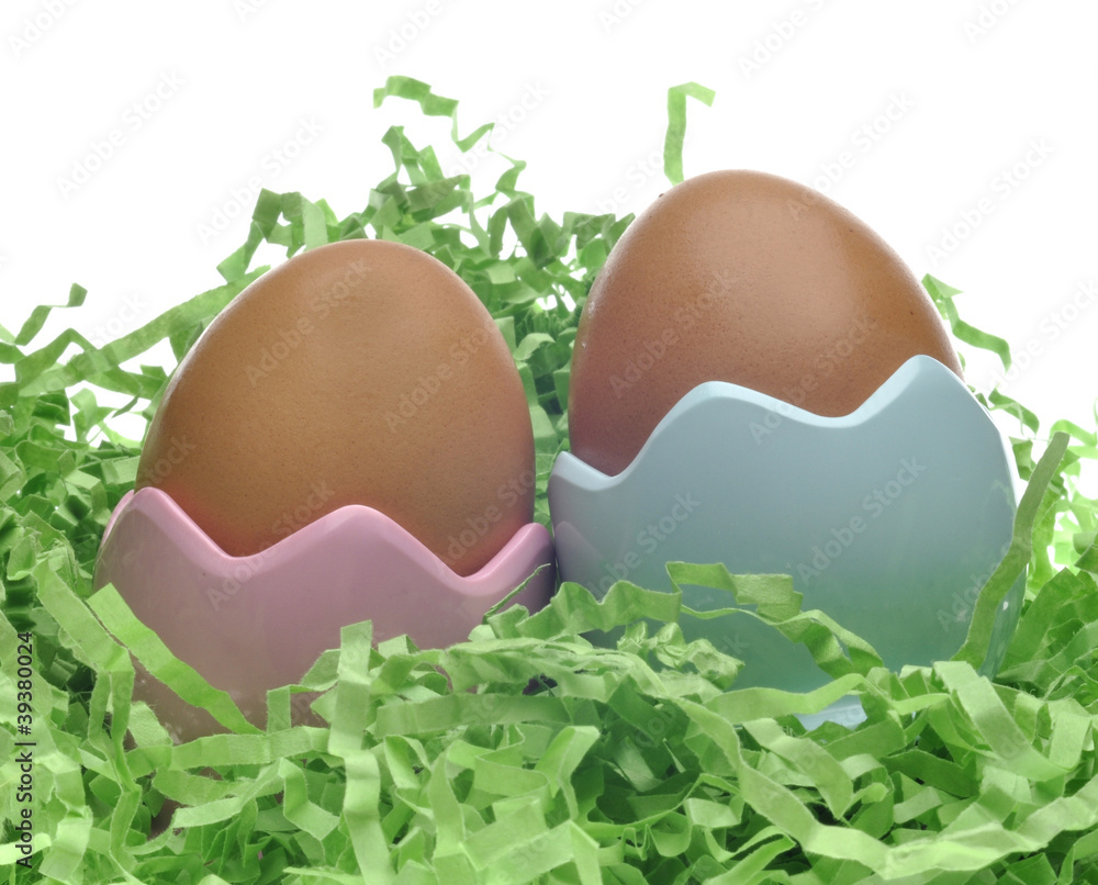 Easter Eggs in Grass Easter Eggs in Grass