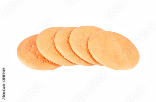 Some hardtack cookie, isolated on white background