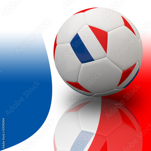 France flag on 3d football